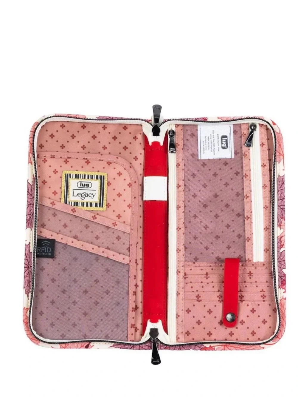 NWT-lug Legacy Collection Tango Travel RFID Wallet - Maples Cream